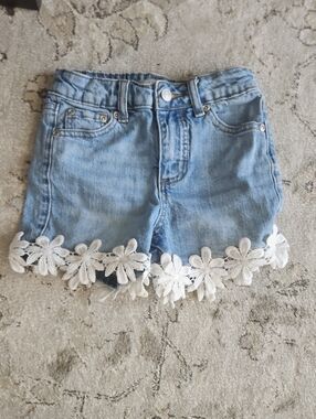 Tractr Light Blue Denim Shorts with Contrast Stitching
